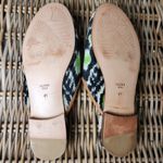 7 Hills Living Black Green Silk Ikat Velvet Slippers Loafers Shoes, 41 Size 10 Photo 6