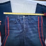 Veronica Beard  WOMENS Carolyn 10”BABY BOOT 28  Navy Flare Jeans with Red Stripe Photo 10