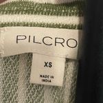 Pilcro Anthropologie Wharfside Striped Hooded Sweatshirt Olive Preppy Nautical Photo 8