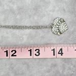 None Silver Heart Rhinestone Gem Chain Pendant Link Fashion Jewlery Necklace JB2-85 Photo 2