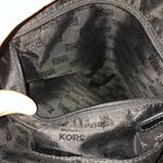 Michael Kors  Signature Tote Canvas Handbag Black LOGO Shoulder Bag Purse Gold Photo 7