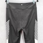 Xersion  Black Checker Ankle Active Athletic Stretch Leggings Pants L Large Photo 4