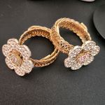 Gold with CZ Stones Flower Arm Bracelets Photo 1