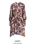 Chufy Red and Pink Mock Neck Bishop Sleeve Dress size M Size M Photo 7