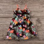 Zero X Posur Bra dress bathing suit XL black floral lightweight stretch Photo 3