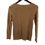 J.Crew  Brown Waffle Knit Round Neck Sweater XXS Photo 2