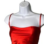 Dizzy Lizzy Cami Top Womens Large Red Satin Party Tank Criss Cross Strappy NYE Photo 8