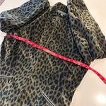 Kasper & Company‎ ASL Leopard Print Velour Zip Up Jacket Sz 12 Green Photo 6