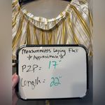 Sun n Moon‎ Off The Shoulder Yellow and White Striped Top Size Small Photo 3