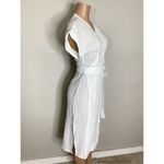 Three Dots New.  white gauze wrap dress. Size small. Retails. $160 Photo 3
