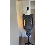 Miss Selfridge Miss Selfrige Sparkly Body-con New Year Eve Dress Silver & Black Photo 3