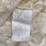 BKE Large Tan Floral Lace Sheer Long Sleeves Fitted Top Y2K Photo 5