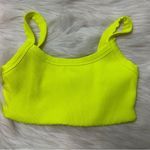 Year of Ours Ribbed Bralette and Football Shorts in Highlighter Yellow Size XS Photo 5