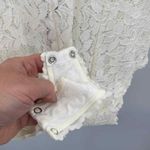 Free People Intimately  Bodysuit Womens Medium White Nylon Lace Snap Crotch Photo 3