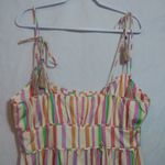 Chicwish  Women's Rainbow Candies Stripes Cami Maxi Dress Vacation Beach Size L Photo 9
