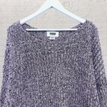 PINK - Victoria's Secret  XS Purple Marled Oversized Cropped Sweater Photo 3