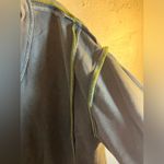 POL  NEW pullover vneck, stitching is lime green and grey: color vintage moss: MD Photo 8