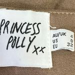 Princess Polly Tan Pleated High Rise Ankle Wide Leg Trouser Dress Pants Size 0 Photo 3