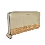 Coach Legacy Studded Accordion Parchment Leather Zip Wallet #F50467 Photo 8