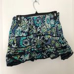 Aerie Womens Skort S Blue Floral Weekend Ruffle Layered Stretch Pull On NWT Photo 2