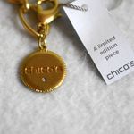 Chico's NWT  Limited Addition Gold Tone Pink/Red Beaded 28"-32" Boho Necklace Photo 3