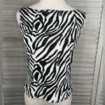 VIVENDI Women's Sleeveless Cropped Zebra Print Top with Shimmery Dots Photo 1