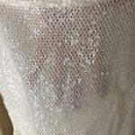 Free People late night disco ivory sequin layering long sleeve shirt Photo 6