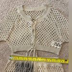 SheIn Sheer Lace Up Knit Crop Top & Skirt Cover Up Photo 4