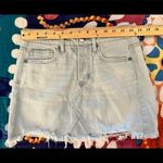 American Eagle AEO 2 Light Wash Raw-Hem Denim Mini Skirt Photo 2