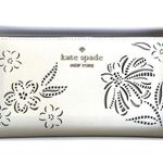 Kate Spade Madison Perforated Large Slim Bifold Wallet Meringue Multi Photo 0
