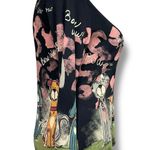 Jess & Jane Womens Bow Wow Dog Theme TShirt Top Long Sleeve Rhinestone Black Lrg Size L Photo 1