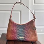 Brahmin Esme Multi Stellaris Leather Shoulder Bag | Blue, Pink, Orange Ombre Photo 3