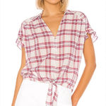 Paige  Kieran Tie Front‎ Plaid Blouse XS Photo 0