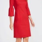 J. McLaughlin  Size S 3/4 Bell Sleeve KEATON Crew Neck Holiday Red Dress Photo 0