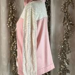 Haptics Lace Hoodie Pink Small Feminine Chic Pullover Boho Crochet Spring Style Pink Photo 3