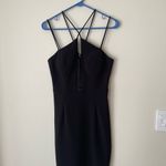 XScape Black Body Con Dress Size 8 Office Career Little Black Dress keyhole neck Photo 5