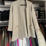 Madewell wool nude gray tan open front long oversized sweater coat XXS Photo 7