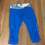 Lululemon Run: For Your Life Crop Beaming Blue / Laceoflage Polar Cream Blue Photo 9