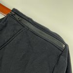 Athleta  Black Zip Shoulder Boat Neck Pullover Women Modal Blend Sweatshirt Small Photo 5