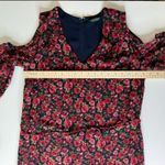 Ralph Lauren Lauren  Womens Red Pink Floral‎ Cold Shoulder Dress Sz 4 | Romantic Photo 12