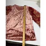 Velvet Paisley Print Bell Sleeve Top Blush Pink Women's Size M Y2K Romantic Boho Size M Photo 8