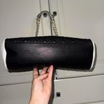 Tory Burch  fleming black white genuine leather quilted tote bag Photo 2