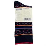 Bombas  Black With Multicolor Geometric Lines Crew Socks Size Large Photo 1