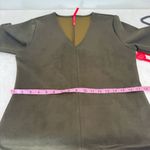 Spanx Faux Suede Column Dress Utility Green Size M NWT V Neck Pullover Photo 10