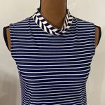 Jude Connally Chelsea striped shift dress with contrast Mockneck collar size XS Photo 4