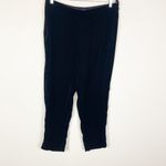 J.Crew Factory Women's 16 Black Drapey Velvet High Waisted Jamie Pants Classic Photo 2