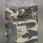 ZARA Camo High Rise Distressed Cuffed Jean Denim Shorts Photo 2