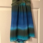 Maurice's Maurice’s Blue Green Teal Tie Dye Halter Neck Tank Top Small Photo 2