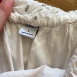 Old Navy White eyelet cold shoulder linen top Photo 3