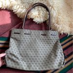 Dooney & Bourke Vintage Monogram Tassel Tote Tulip Tassel Large Green & brown Photo 2